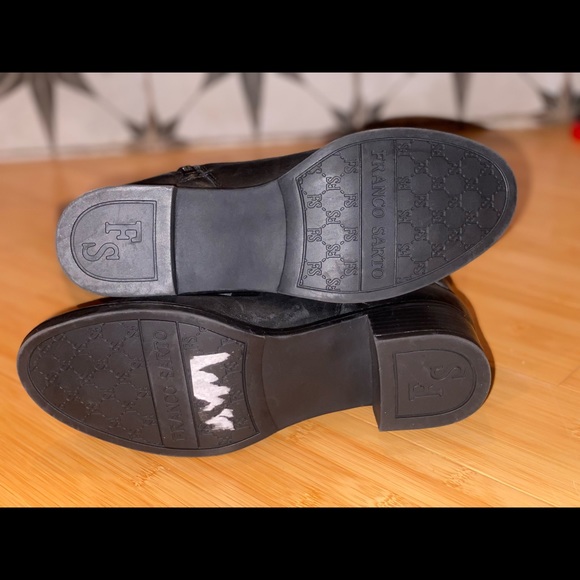 Franco Sarto Leather Corbeit 2 Black/Brown Knee High Riding Boots size 6M - Picture 15 of 16